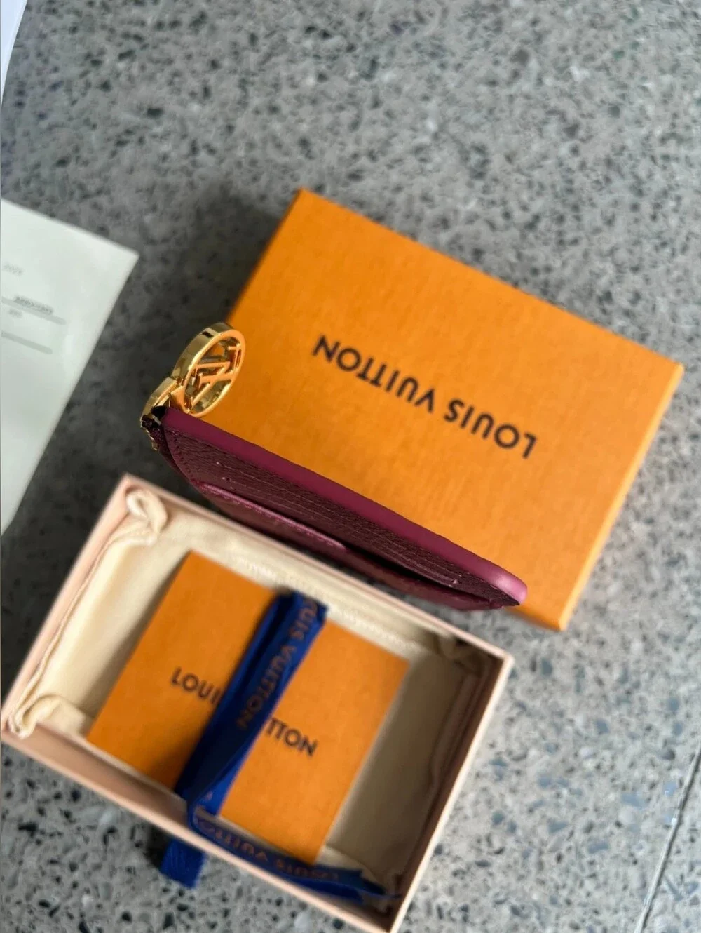 Louis Vuitton Grenat Red Romy Card Holder
